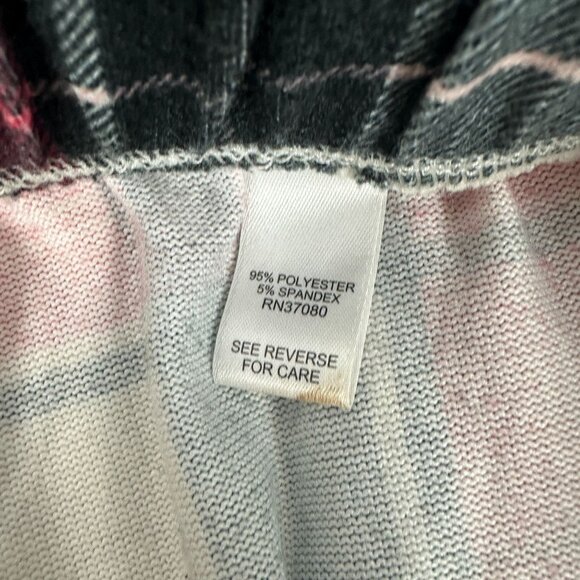 Versona Womens Plaid Lounge Pants Medium Elastic Waist Red Black - Picture 6 of 9